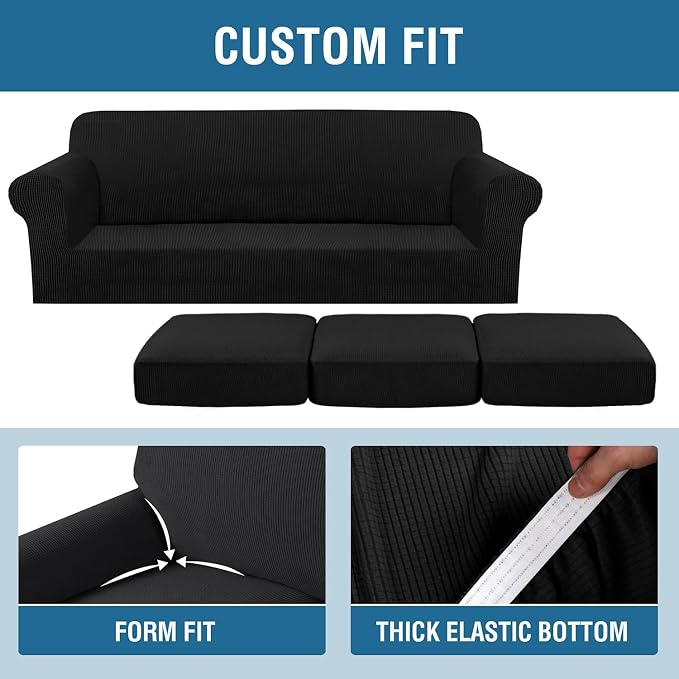 H.VERSAILTEX 4 Piece Stretch Sofa Covers - Image 4
