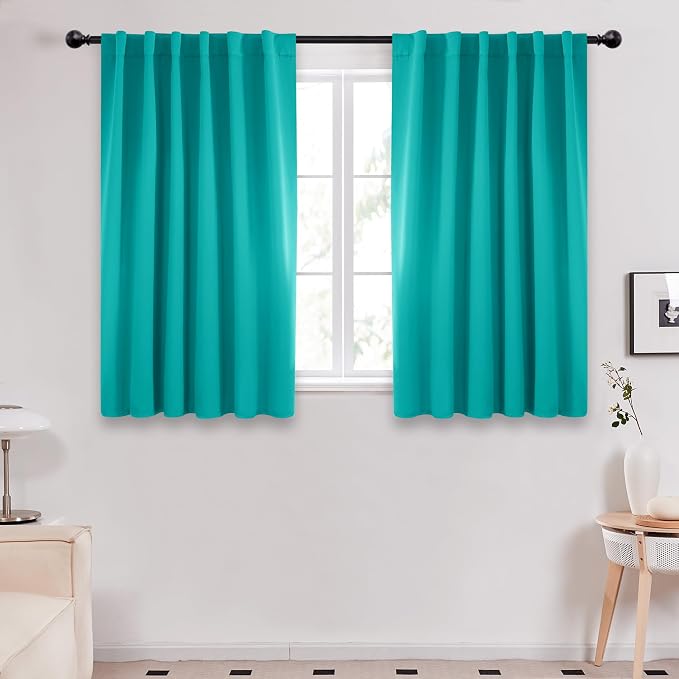 Deconovo Blackout Curtains, Thermal Insulated, W52 x L45 2 Panels, Back Tab by Deconovo