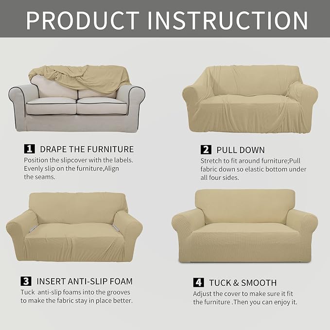 Easy-Going Stretch Oversized Sofa Slipcover 1-Piece Sofa Cover Furniture - Image 8