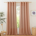 NICETOWN Rustic Linen 102 inch Long Curtains by NICETOWN