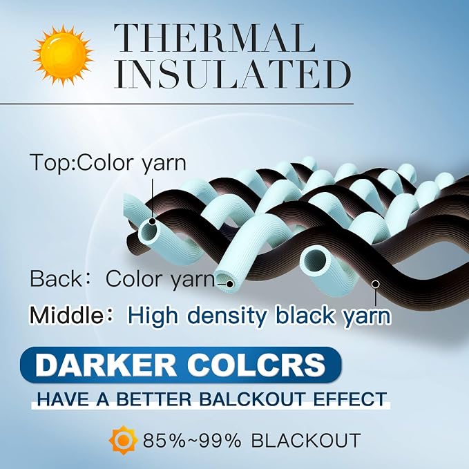 Yakamok Room Darkening Blackout Curtains - Image 3