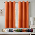 MIULEE Orange Blackout Curtains by MIULEE