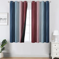 Estelar Textiler Navy Blue and Burgundy Red Ombre Blackout Curtains 54 Inch by ESTELARTEXTILER