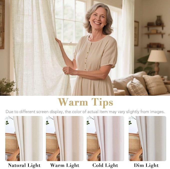 H.VERSAILTEX Elegant Natural Linen Blended Energy Efficient Light Filtering - Image 3