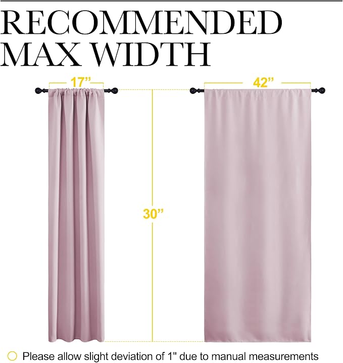 NICETOWN 2 Panels Blackout Curtains, Rod Pocket Thermal Insulated Drapes - Image 6