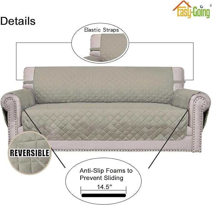 Easy-Going Reversible Loveseat Couch Cover - Image 3