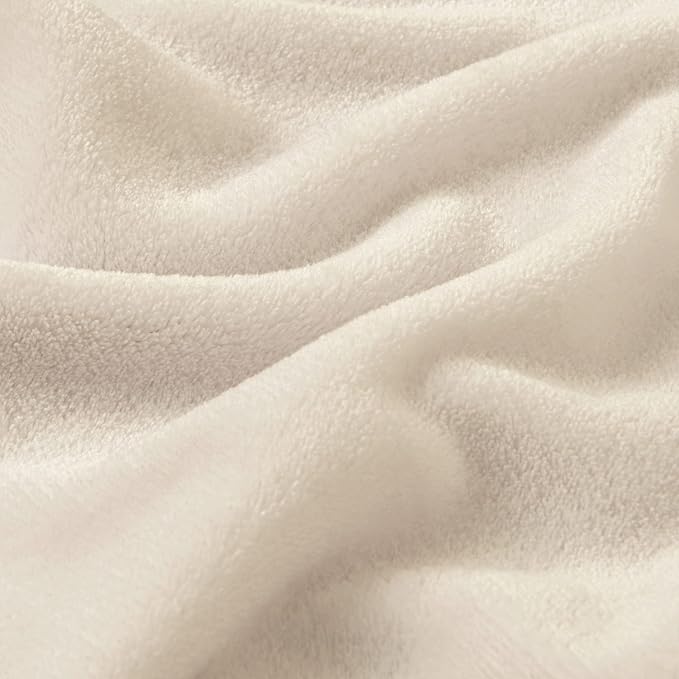 BEDELITE Fleece Blanket Beige Throw Blankets - Image 4