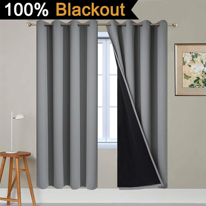 Yakamok Gray Full Shading Curtain Panels - Image 2