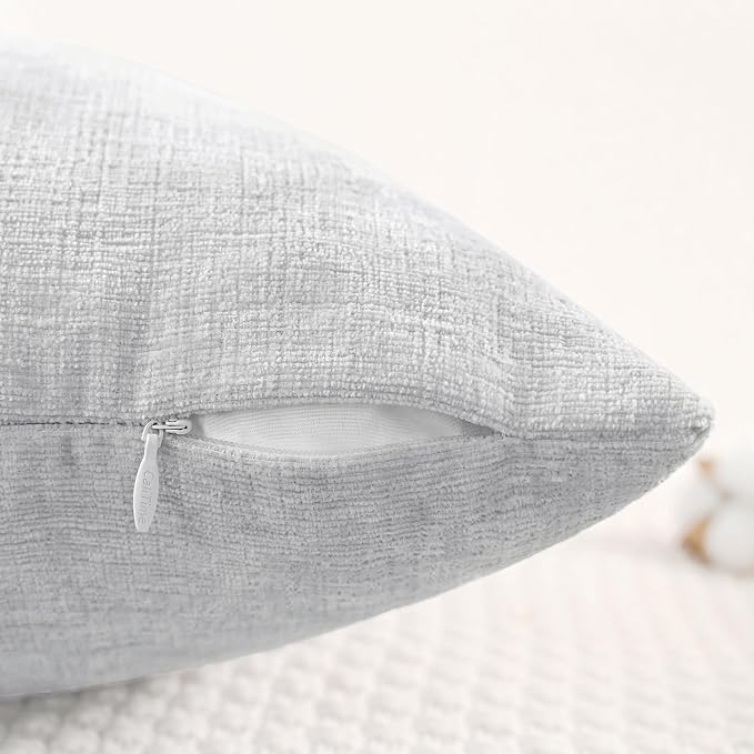 CaliTime Throw Pillow Covers Decorative 18 X 18 Inches Pack of 4 Cozy Chenille - Image 3