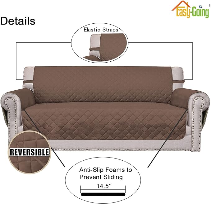 Easy-Going Sofa Slipcover Reversible Loveseat Sofa Cover Couch Cover - Image 3