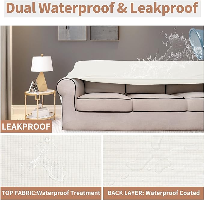 Easy-Going 100% Waterproof Oversized Chair Couch Cover, Dual Waterproof Sofa - Image 3
