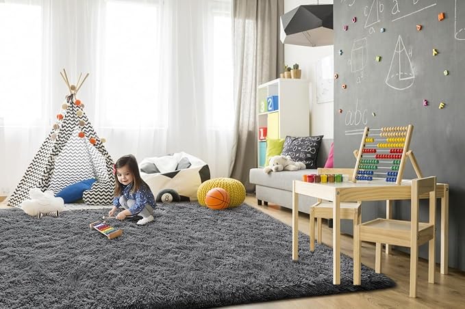 TWINNIS Super Soft Shaggy Rugs Fluffy Carpets, 8x10 Feet, Indoor Modern Plush - Image 4