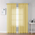 Chyhomenyc Mustard Yellow Sheer Curtains 78 Inches Long by Chyhomenyc