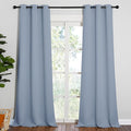 NICETOWN Vintage Blue Blackout Curtains 90 inches Length by NICETOWN
