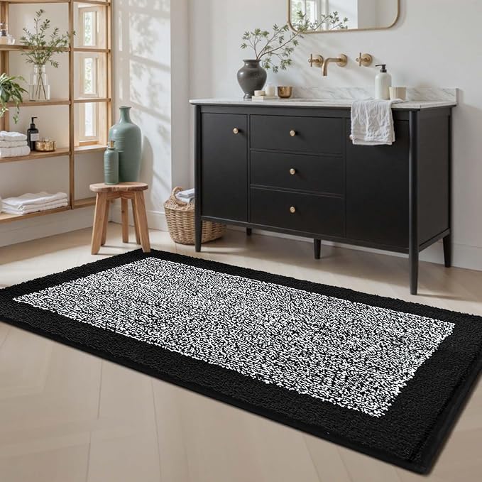 60x24 Long Bathroom Rugs Washable Non Slip, Soft Absorbent Quick Dry Mats - Image 3