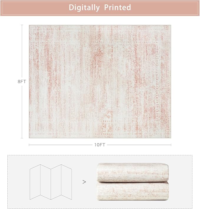 Srugn Washable Rugs 8x10 Area Rugs - Image 2