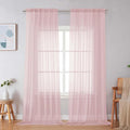 Simplebrand Blush Sheer Curtains 96 Inches Long, Light Filtering Rod Pocket by Simplebrand