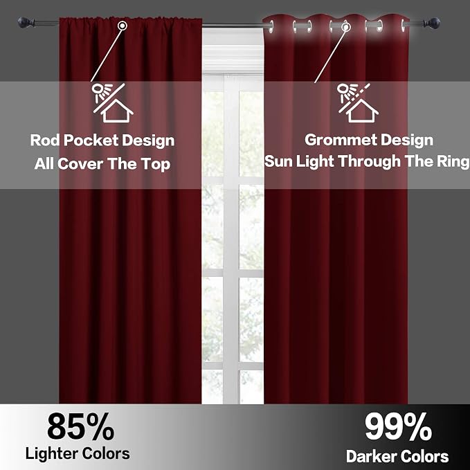 RYB HOME Large Blackout Curtains - Image 5