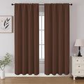 CUCRAF Brown Blackout Curtains 72 inch Length 2 Panels Set, Rod Pocket Room by CUCRAF