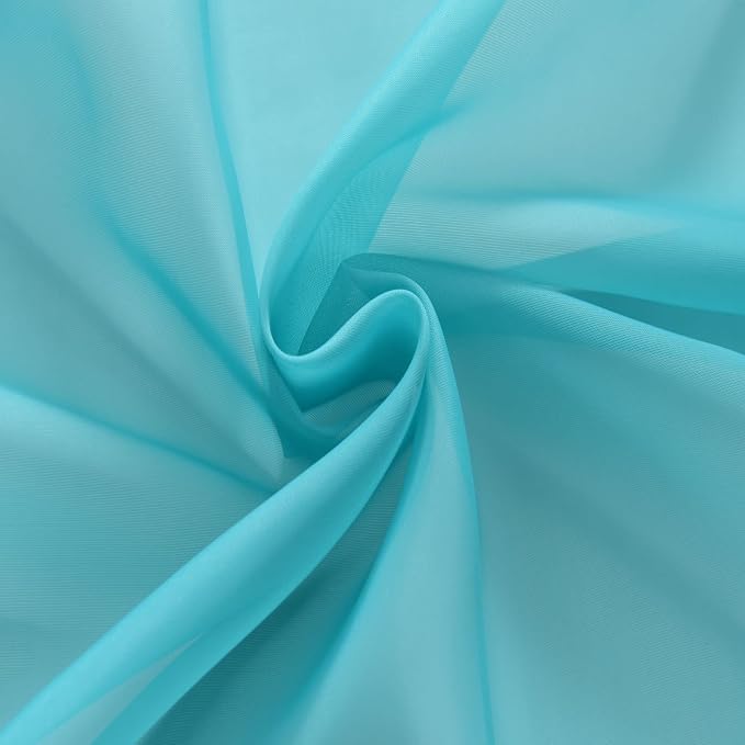 SpaceDresser Sheer Voile Window Treatment. Rod Pocket Curtain Panels - Image 7