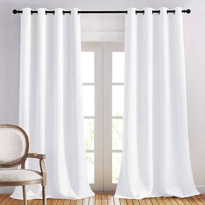 NICETOWN White Curtains for Sliding Door by NICETOWN