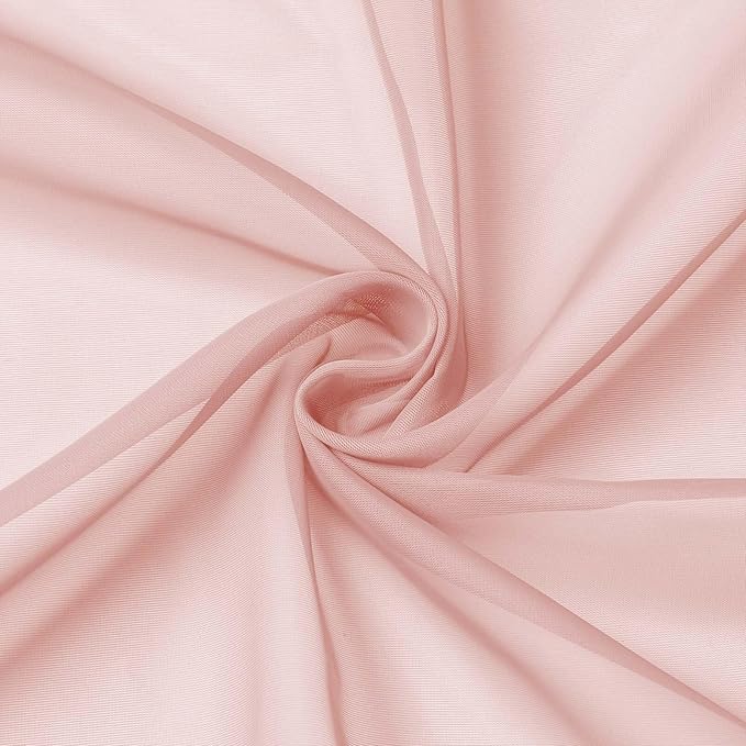Blush Valances for Windows, Blush Sheer Curtains 14 Inch Length 2 Pack Kitchen - Image 9