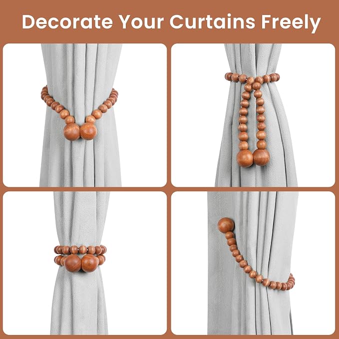 KLOGTSIND Magnetic Curtain Tiebacks, Curtain Tie Backs - Image 4