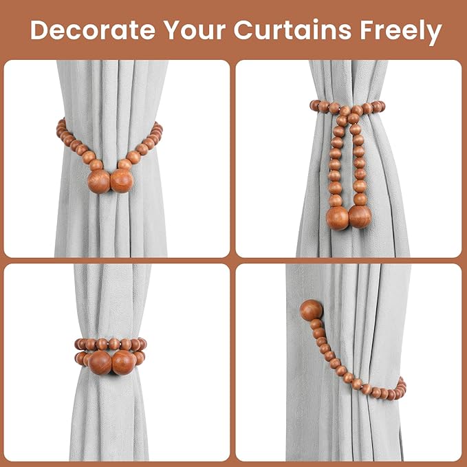 KLOGTSIND Magnetic Curtain Tiebacks, Curtain Tie Backs - Image 4