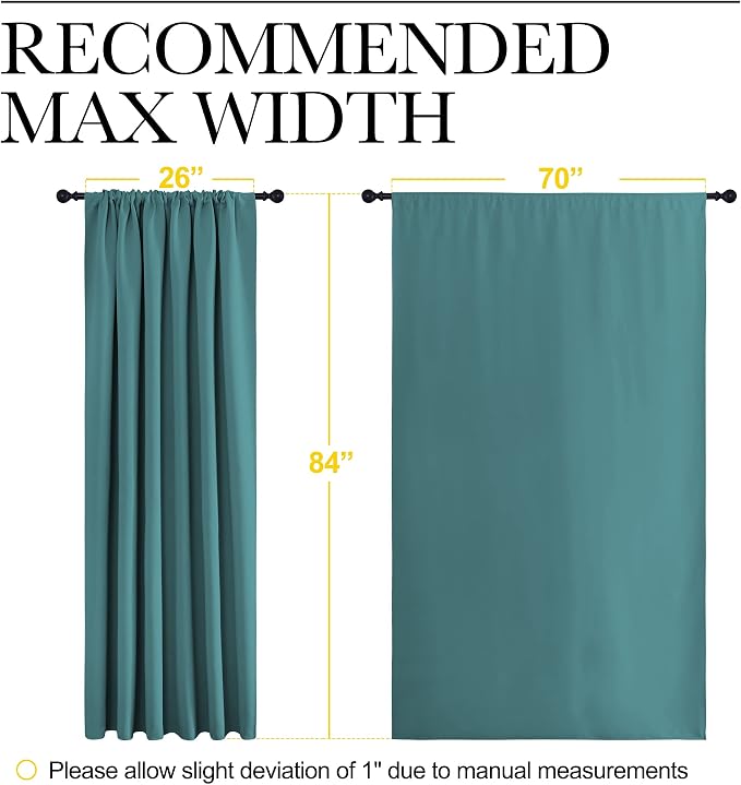 NICETOWN Living Room Curtains, Window Curtain Panels, Thermal Insulated Solid - Image 7