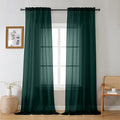 Gwine Hunter Green Sheer Curtains 96 Inches Long 2 Panels, Elegant Window by Gwine