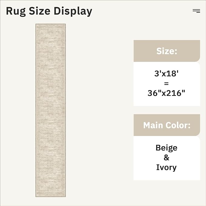 Hallway Runner Rug 3x18 - Image 5