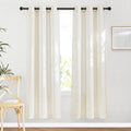 NICETOWN Natural Linen Curtains & Drapes 72 inches Length, Grommet Privacy by NICETOWN