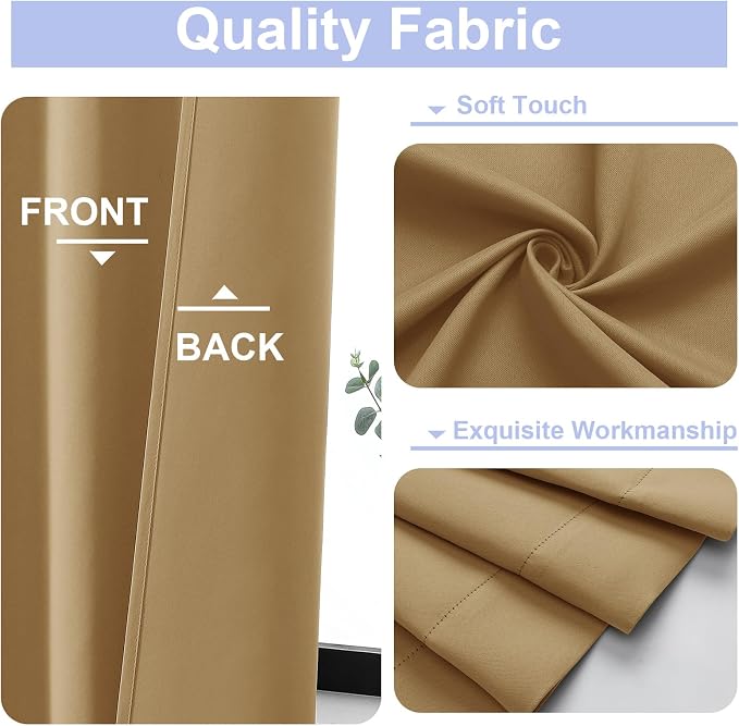 Simplebrand Ava Gold Blackout Curtains - Image 2