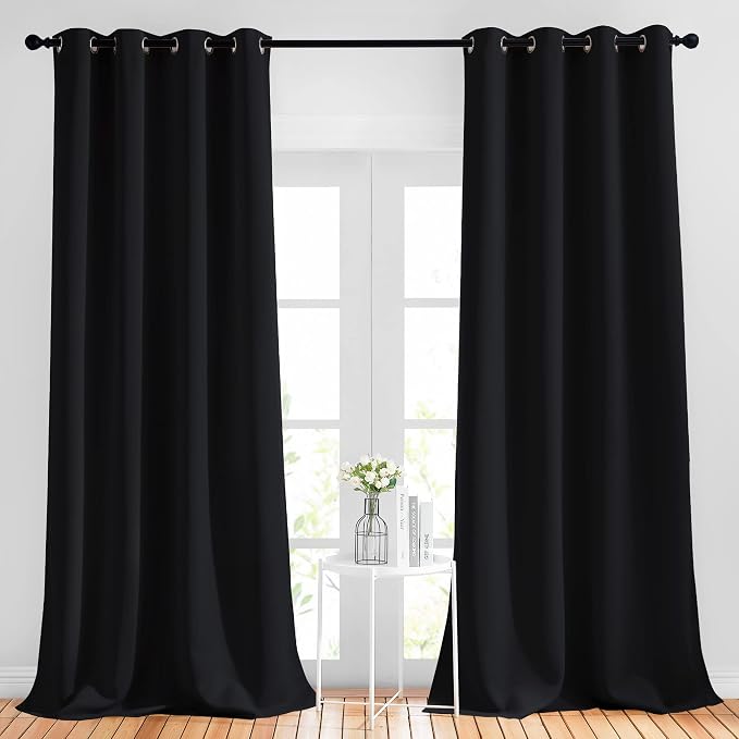 NICETOWN Black Out 108 inch Curtains by NICETOWN