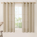 LAMIT Linen Blended Window Curtains 63 inch Length by LAMIT
