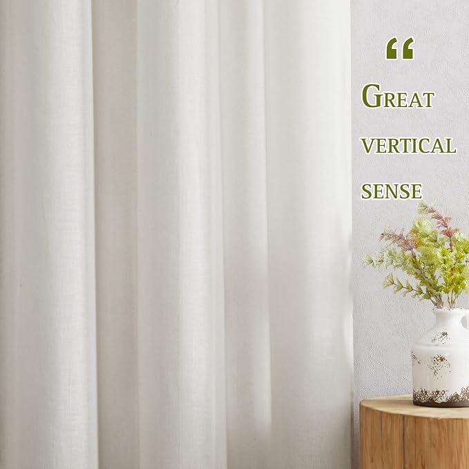 NICETOWN Natural Linen Curtains - Image 5