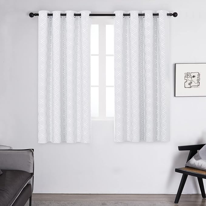 Deconovo White Room Darkening Curtains - Image 2