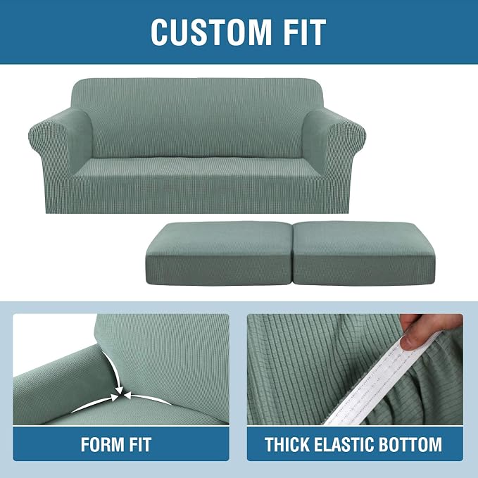 H.VERSAILTEX 3 Piece Stretch Sofa Covers - Image 4