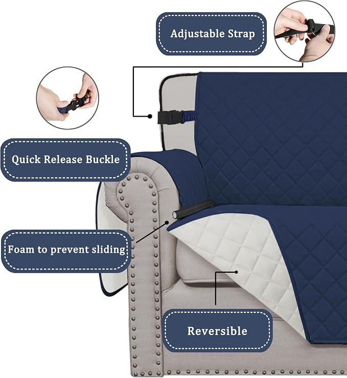Easy-Going Reversible Chair Cover Washable Sofa Cover - Image 3