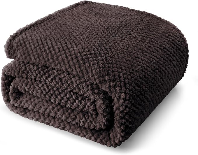 Whale Flotilla King Size Fuzzy Fleece Blanket, Fluffy Warm Soft Jacquard Bed by WHALEFLOTILLA