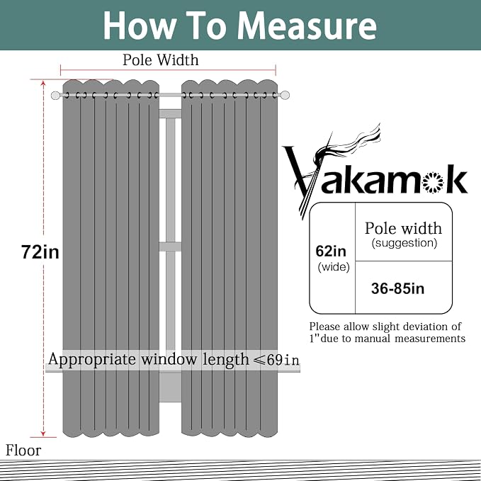Yakamok Blackout Curtains Room Darkening Thermal Insulated Window Panels - Image 7