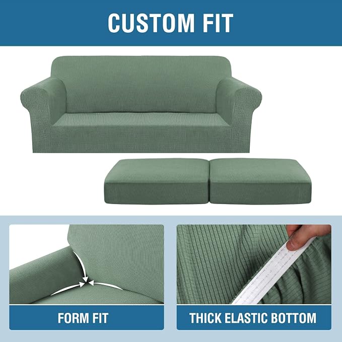 H.VERSAILTEX 3 Piece Stretch Sofa Covers - Image 4