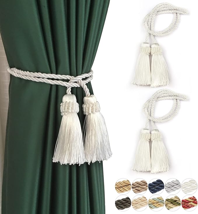 Fenghuangwu Curtain Tiebacks Handmade Decorative Curtain Holdbacks Rope by fenghuangwu