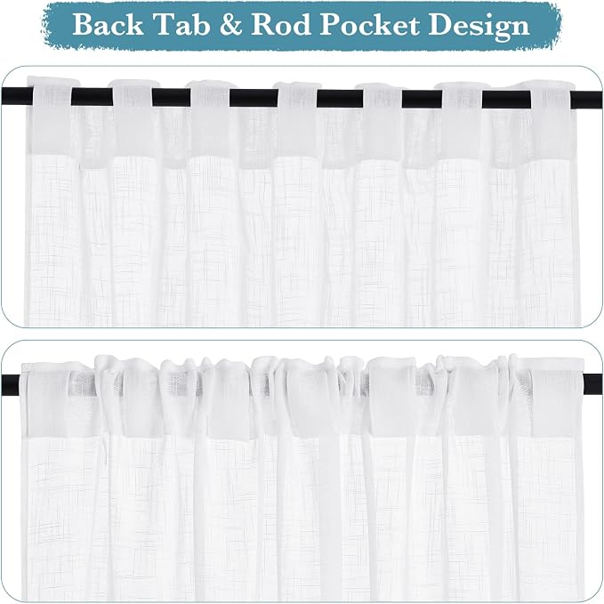 RYB HOME White Curtains & Drapes - Image 2