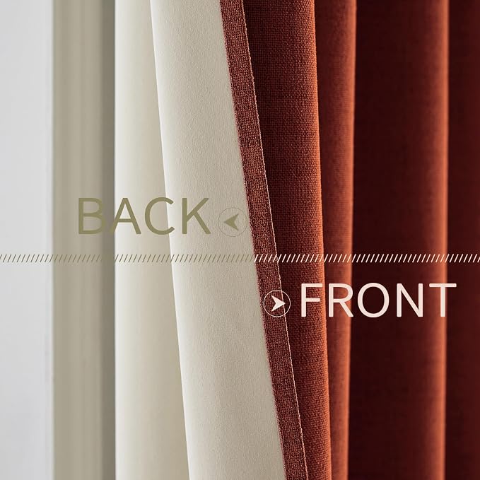 MIULEE 100% Blackout Linen Curtains - Image 6