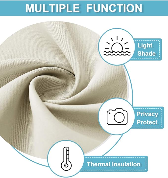 RYB HOME Basement Bathroom Kitchen Cafe Privacy Curtains, Short Insulating - Image 5