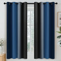 Yakamok Blackout Ombre Dark Blue and Black Curtains by Yakamok
