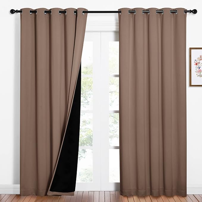 NICETOWN Warm Curtains for Winter, 100% Blackout Curtains Thermal, Noise by NICETOWN
