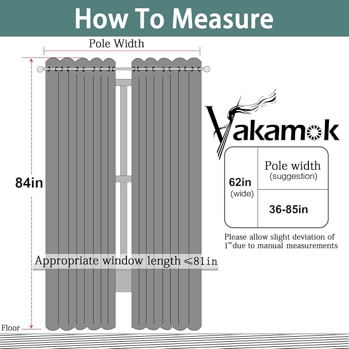 Yakamok 84 Inch Long Blackout Curtains - Image 7