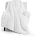 Bedsure GentleSoft Fuzzy Sherpa Faux Fur Twin Blanket White Cozy Gifts by BEDSURE